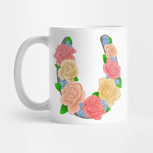 Flowers on a horse shoe Mug